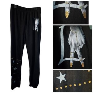 NWT Lauren Moshi LA Peace Finger joggers